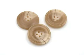 20PCS 4 Holes Sewing Round Craft Buttons Resin Snaps for Blazer Shirts Clothes DIY Accessories (Beige, 15mm)