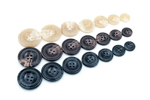 20PCS 4 Holes Sewing Round Craft Buttons Resin Snaps for Blazer Shirts Clothes DIY Accessories (Beige, 15mm)