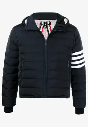 4-bar Stripes Zip-Up Down Jacket