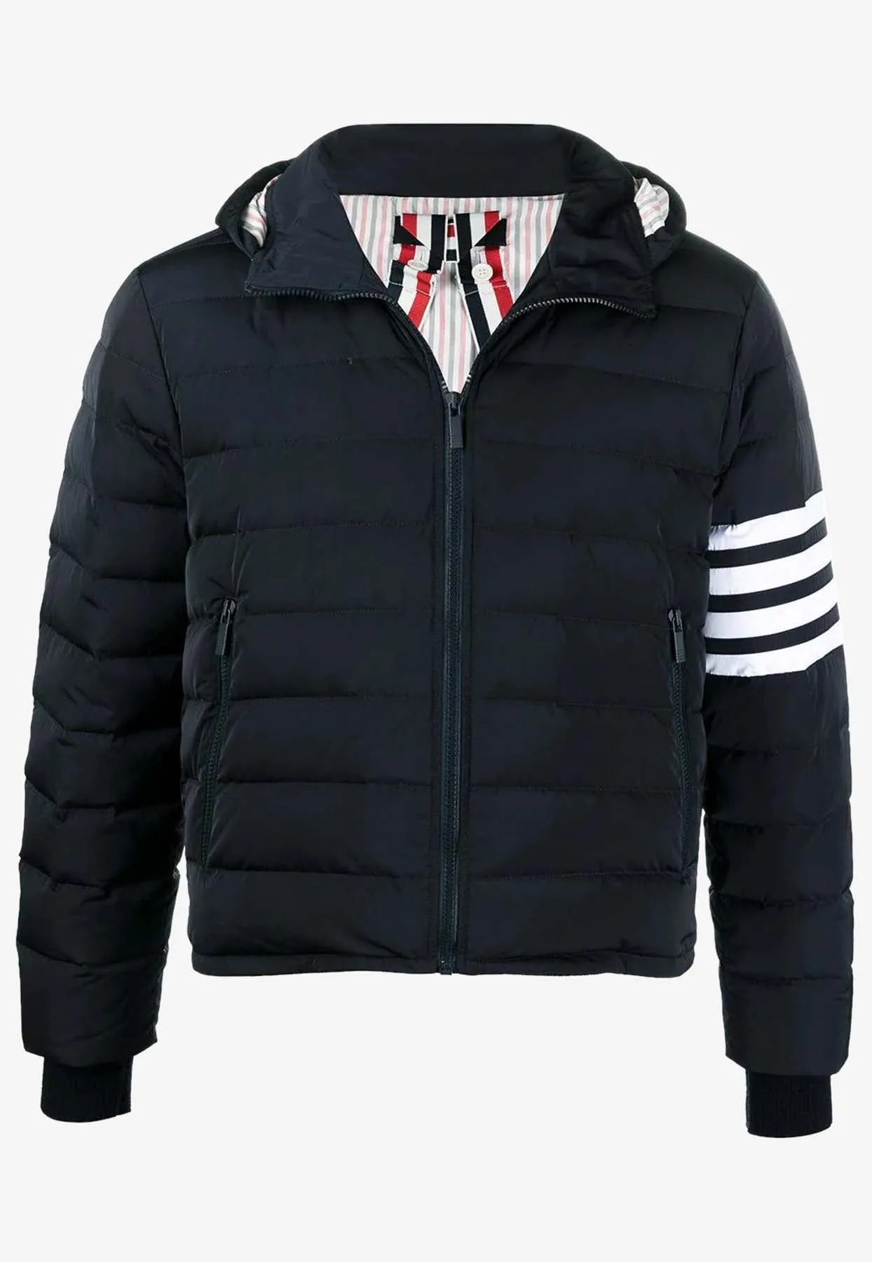 4-bar Stripes Zip-Up Down Jacket