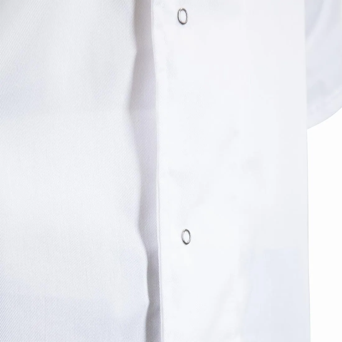 A928-S Whites Nevada Unisex Chefs Jacket Short Sleeve Black and White S