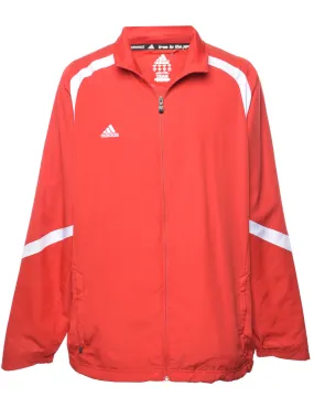 Adidas Red Zip-Front Jacket - XL