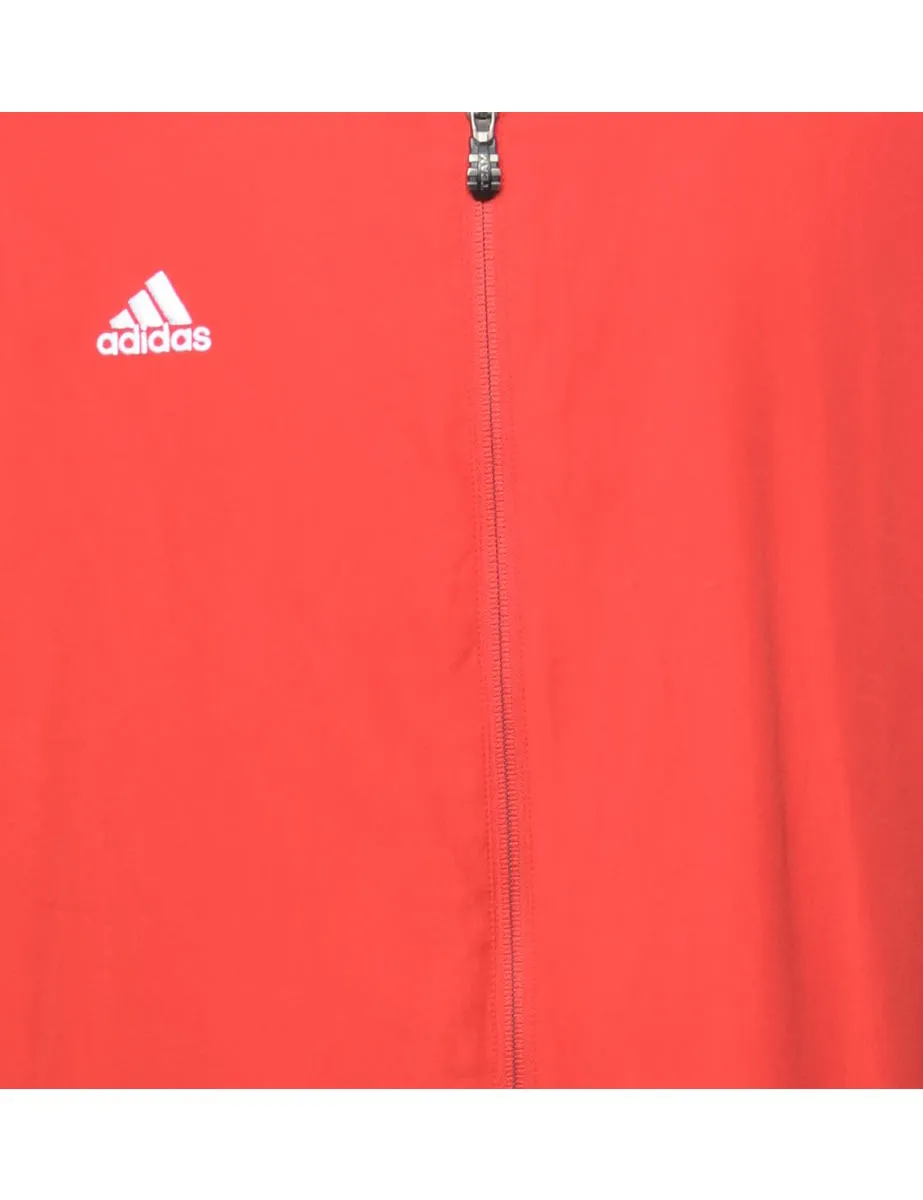 Adidas Red Zip-Front Jacket - XL