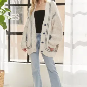 Adora - Denim Pocket Cardigan