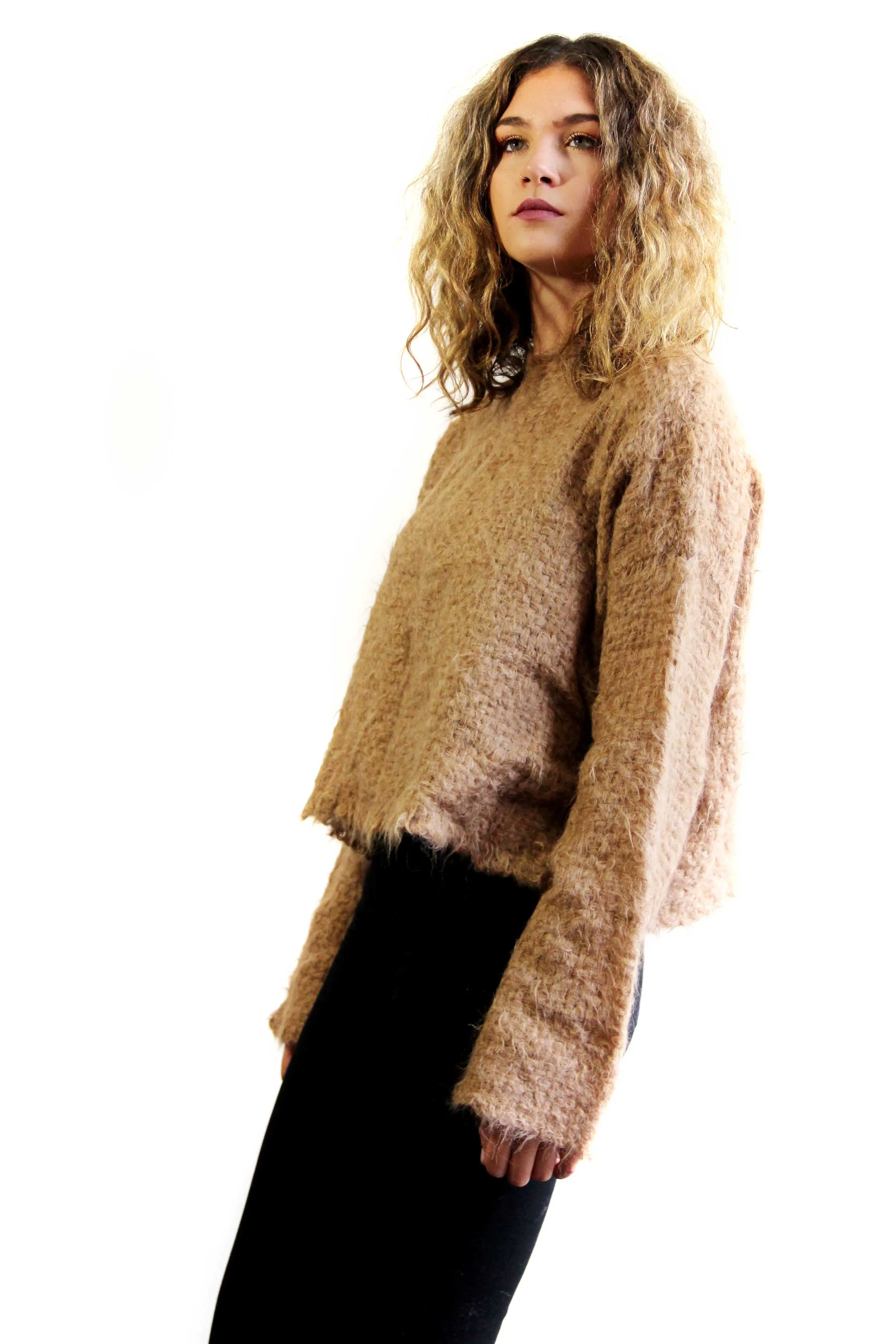 Amano suri alpaca handwoven boxy sweater