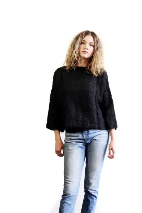 Amano suri alpaca handwoven boxy sweater
