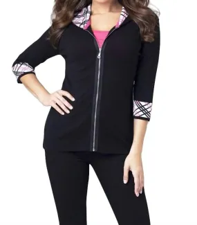 Angel - Plaid Accent Hooded Zip