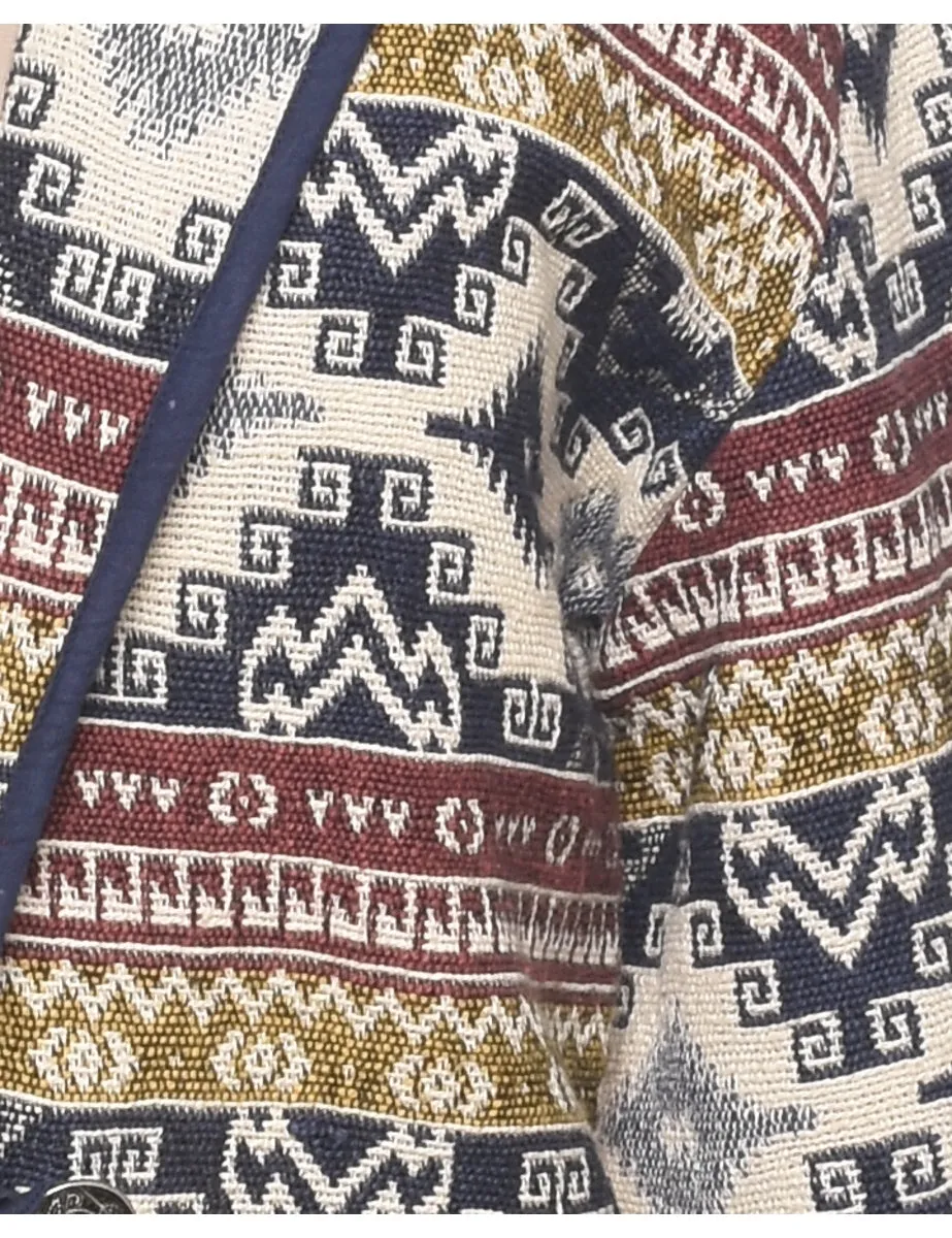 Aztec Print Tapestry Jacket - M