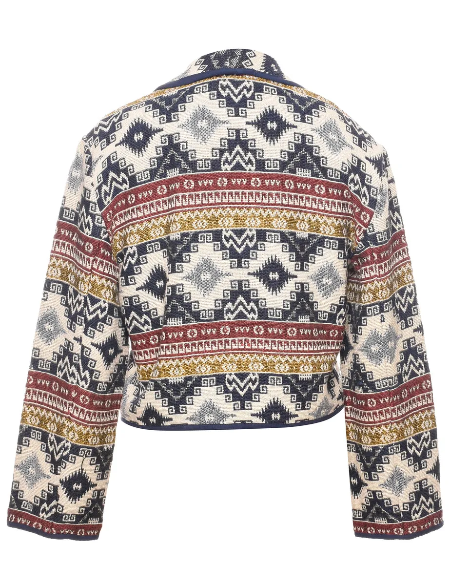 Aztec Print Tapestry Jacket - M