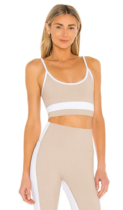 BEACH RIOT Eva Sports Bra in Taupe