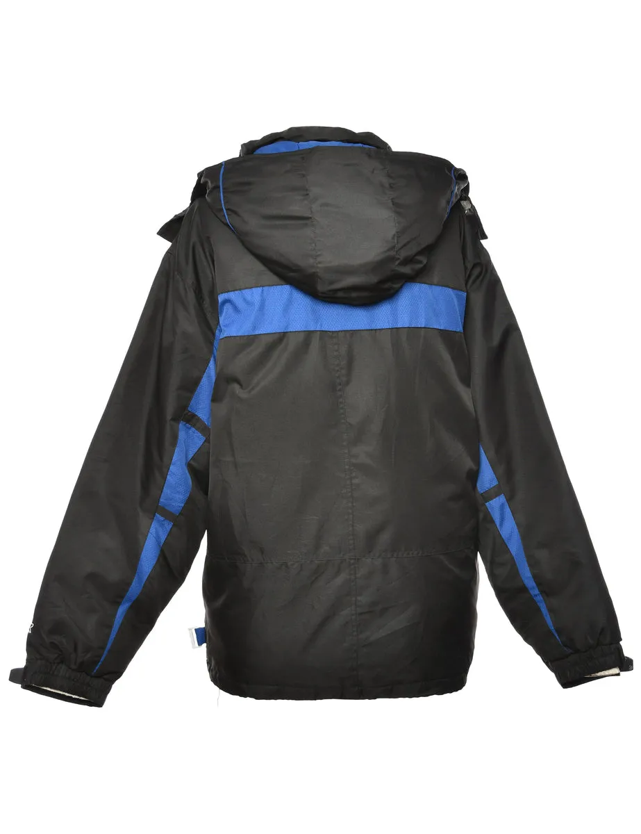 Black & Blue Contrasting Mountaineering Jacket - L