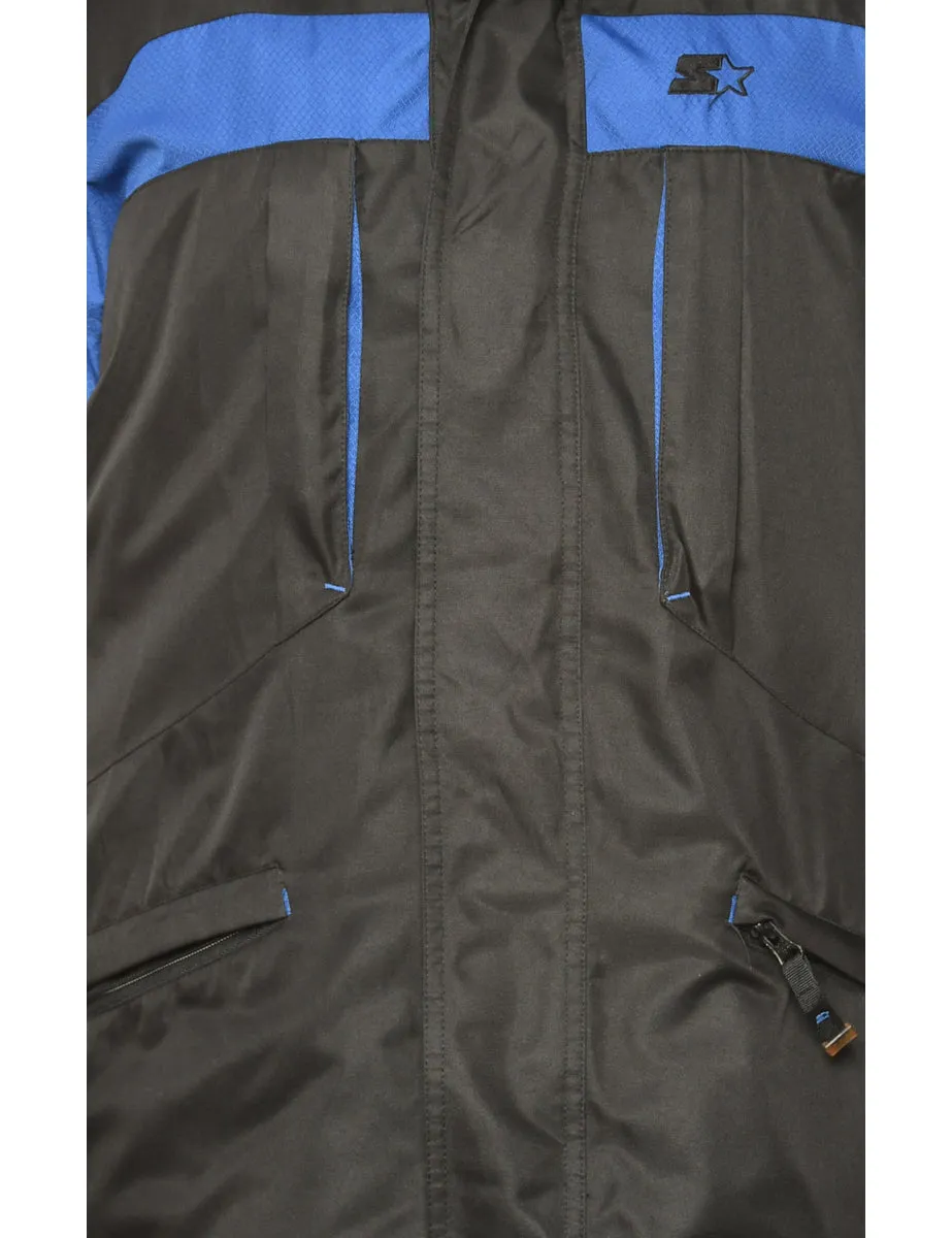 Black & Blue Contrasting Mountaineering Jacket - L