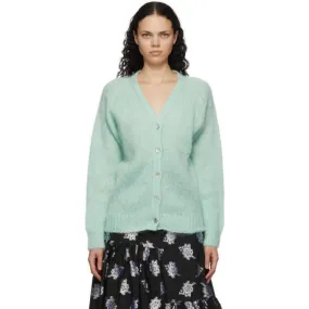 Erdem Green Mohair Marcilly Cardigan