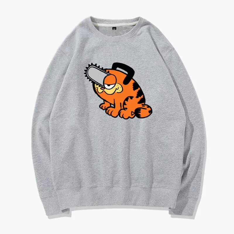 Garfield Pochita Sweatshirt Chainsaw Man