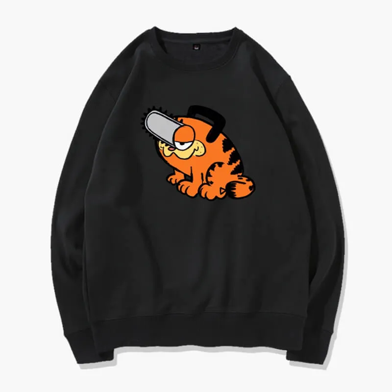 Garfield Pochita Sweatshirt Chainsaw Man