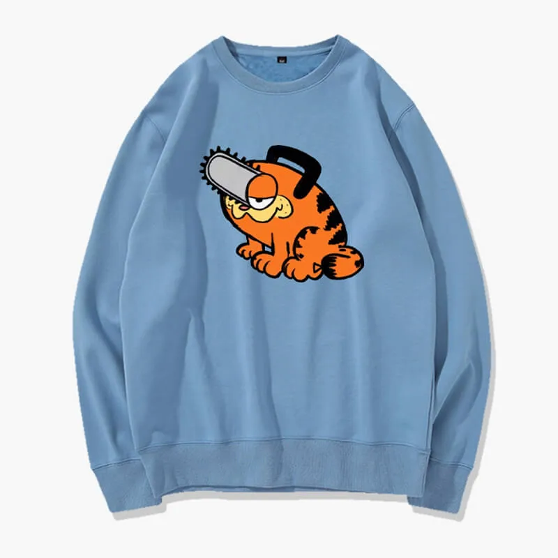 Garfield Pochita Sweatshirt Chainsaw Man