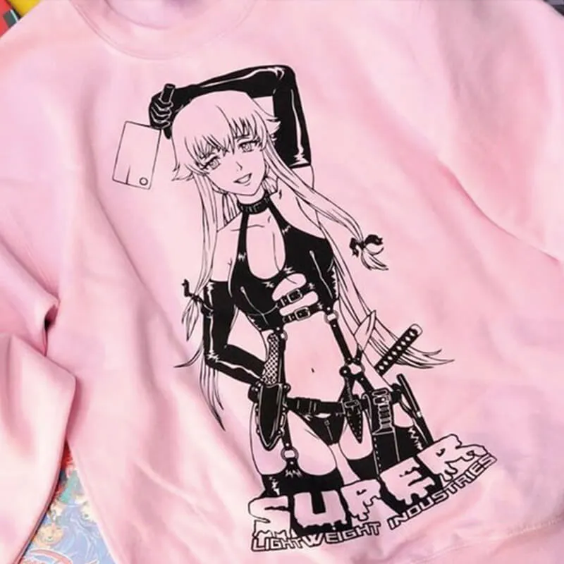 Hot Anime Girl Pink Sweatshirt