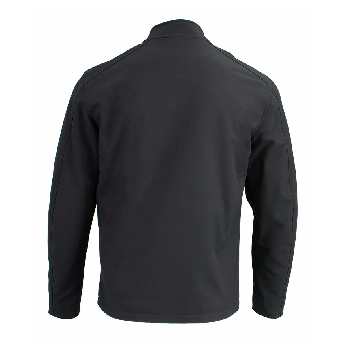 Nexgen Heat MPM1762SET Mens Soft Shell Heated Jacket - Black Standup Collar Jacket for Winter with Battery Pack