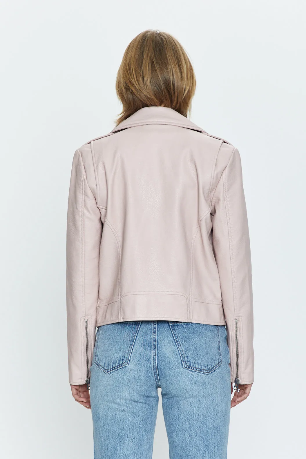 Nicolette Mod Moto Jacket - Mellow Rose