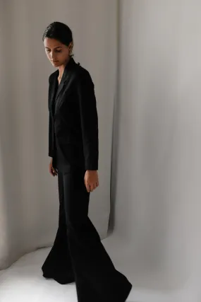 PURE COTTON BLACK SLIM BLAZER