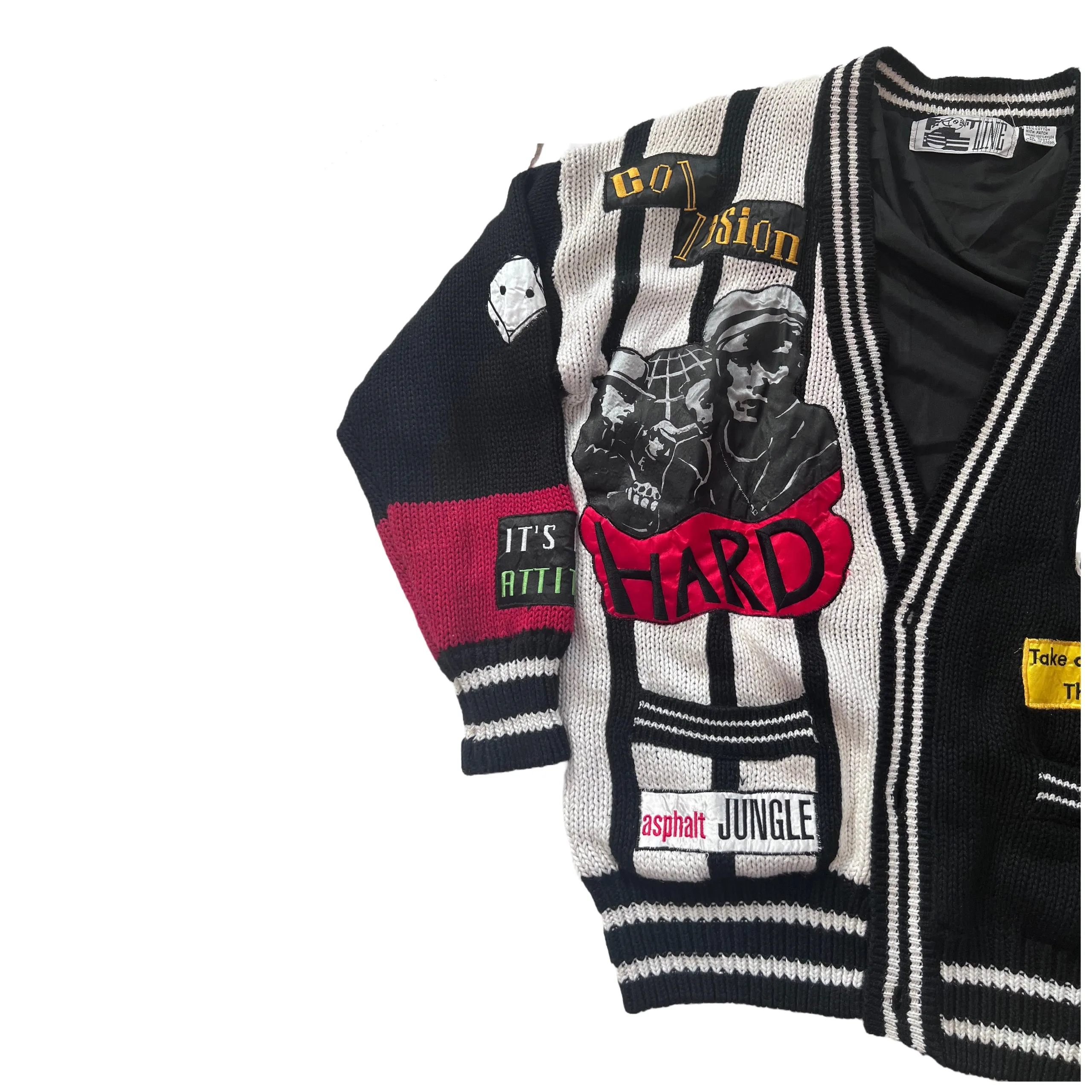 Rare Vintage Chalk Line Black Cardigan sweater