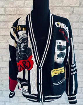 Rare Vintage Chalk Line Black Cardigan sweater
