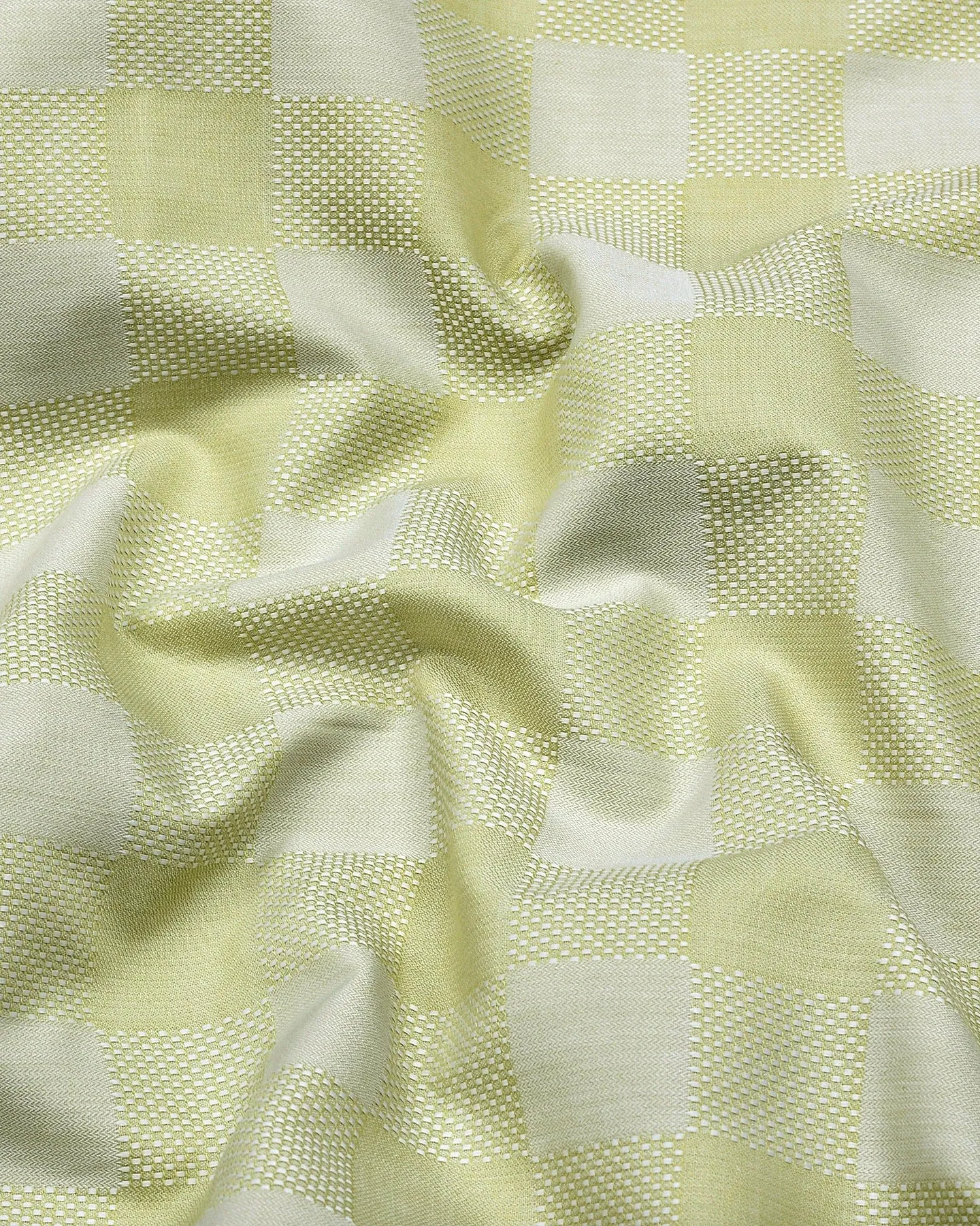 Shell Green Dobby Check Premium Giza Shirt