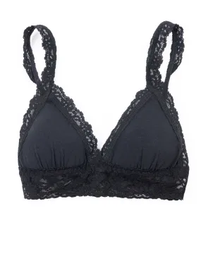 Supima Cotton Padded Bralette Black