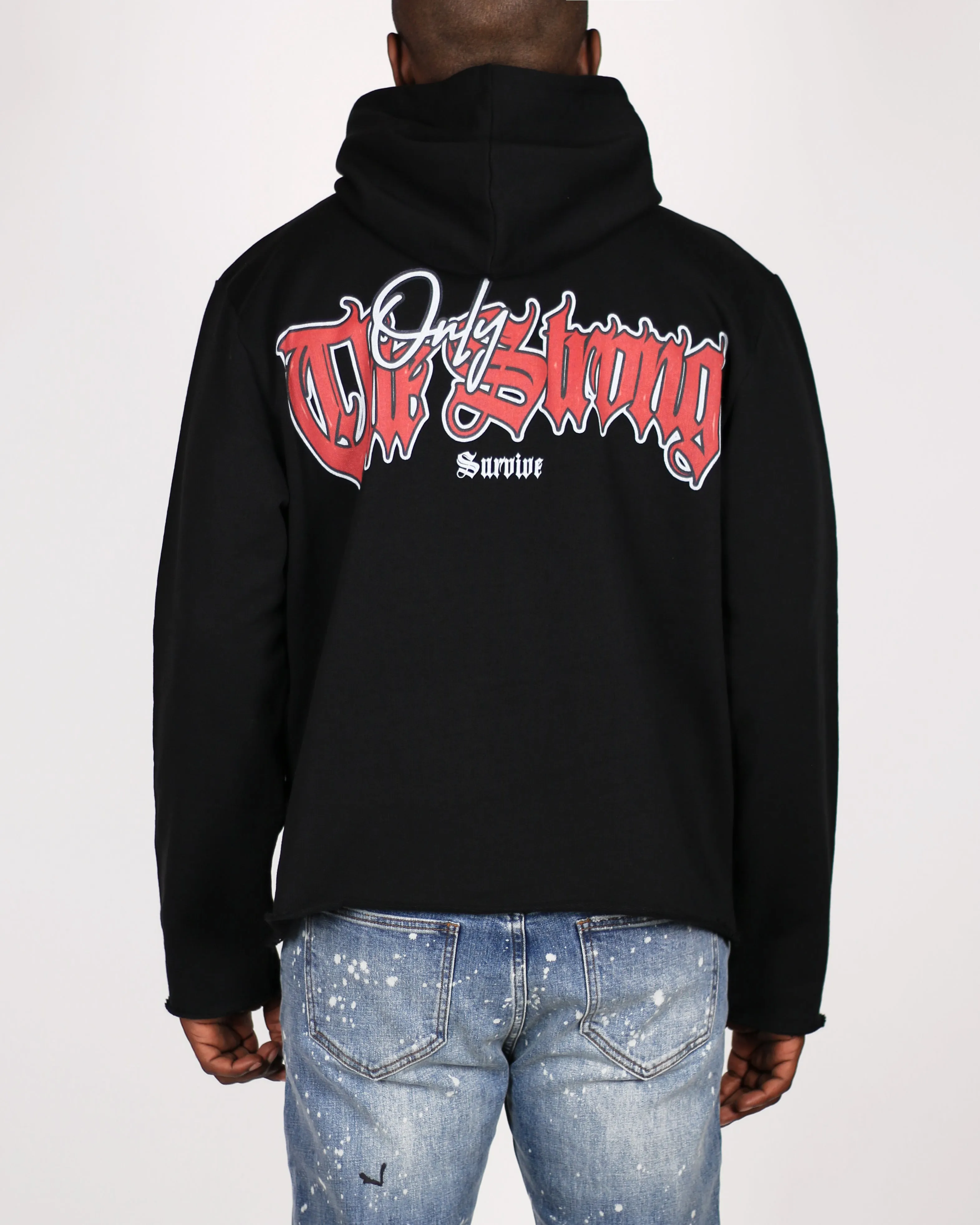 Trinity Kays Kulture Only The Strong Men's Cropped Hoodie Sweatshirt