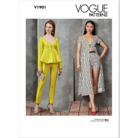 Vogue Pattern V1901 Misses' Tops, Shorts and Pants